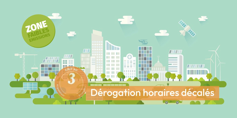 ZFE étape Crit’Air 3 – Dérogation Horaires décalés